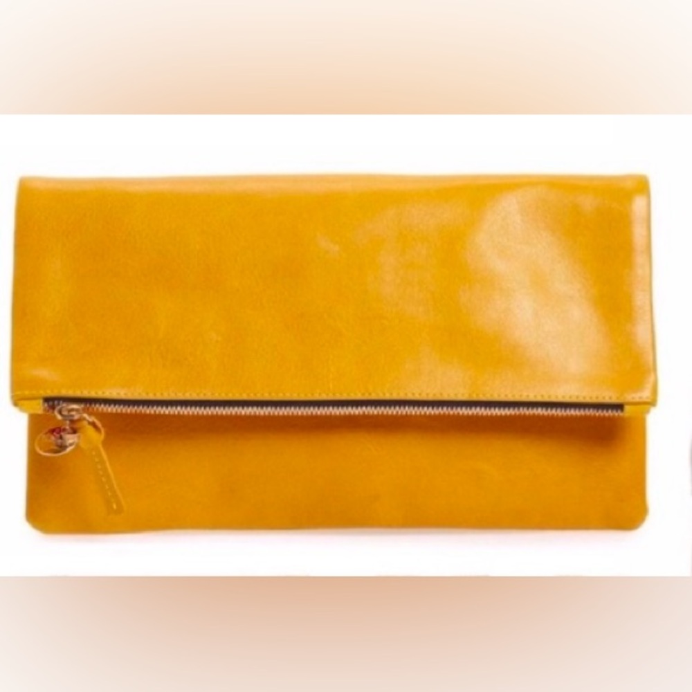 🌹Clare V. Leather Foldover Clutch